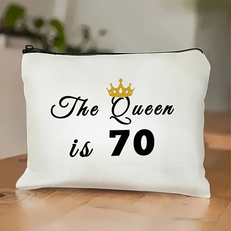 Kosmetiktasche Zum 70. Geburtstag – Personalisierte Make-up-Tasche Für Frauen, Mit Spruch „Veraltert Bis Zur Perfektion“. Perfektes Geschenk Für Mama, Oma & Co.!