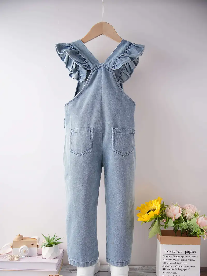 light blue denim pinafore dress Light Blue Denim Pinafore Dress, Pineapple Pockets, Adjustable Straps