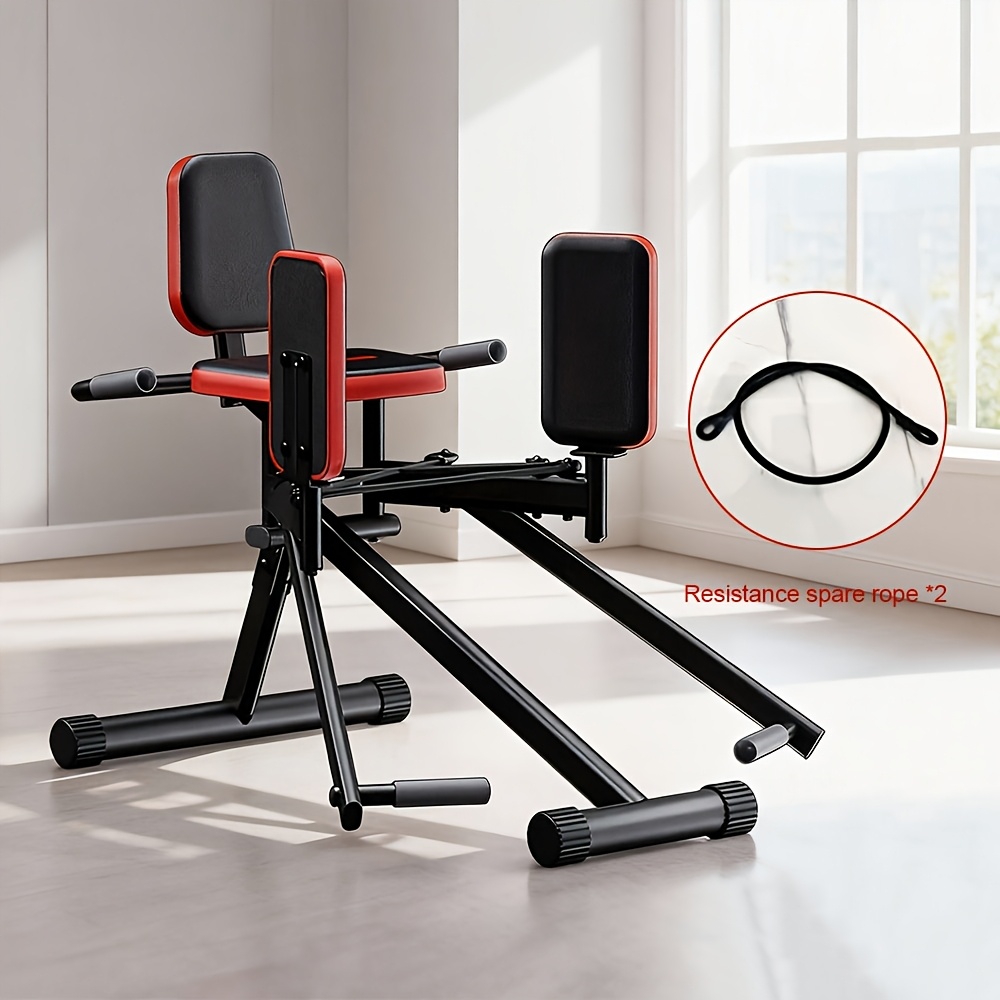 Image of Home Gym Hip Machine | Hip And Thigh Exercise Equipment For Shaping Outer Thighs, Adjustable Resistance, Women's Hip Exerciser, Leg , Includes 2 Resistance Ropes, Load Capacity: 450 Lbs, Iron Material