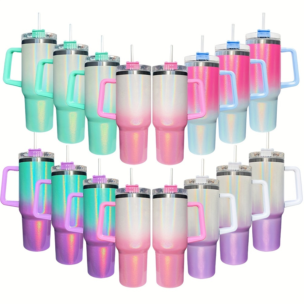 

16pcs 40oz Rainbow Gradient Stainless Steel Gradient Double Wall Vacuum Insulated Water Cup