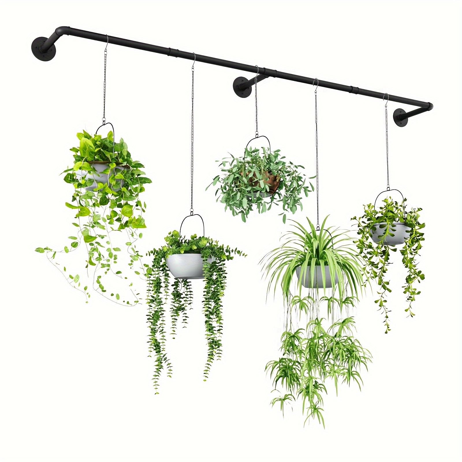 

Indoor And Outdoor Plant Hanging Rod Hanging Indoor Hanging Plant Rod, Hook Metal Plant Hook, Suitable For Windows, Walls, Ceilings, Plant Display, With 3 Hooks, No Plants, Hanging Chain