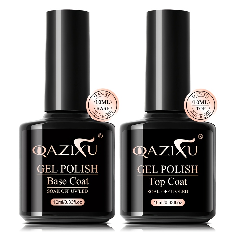 Image of Qazixu Base Coat & Set (10ml) A Perfect Combination Of No-wipe And Base Coat, Designed To Create Shine And Long-lasting Nail Effects. Soak-off Removable; An Essential Tool For Nail Art Enthusiasts.