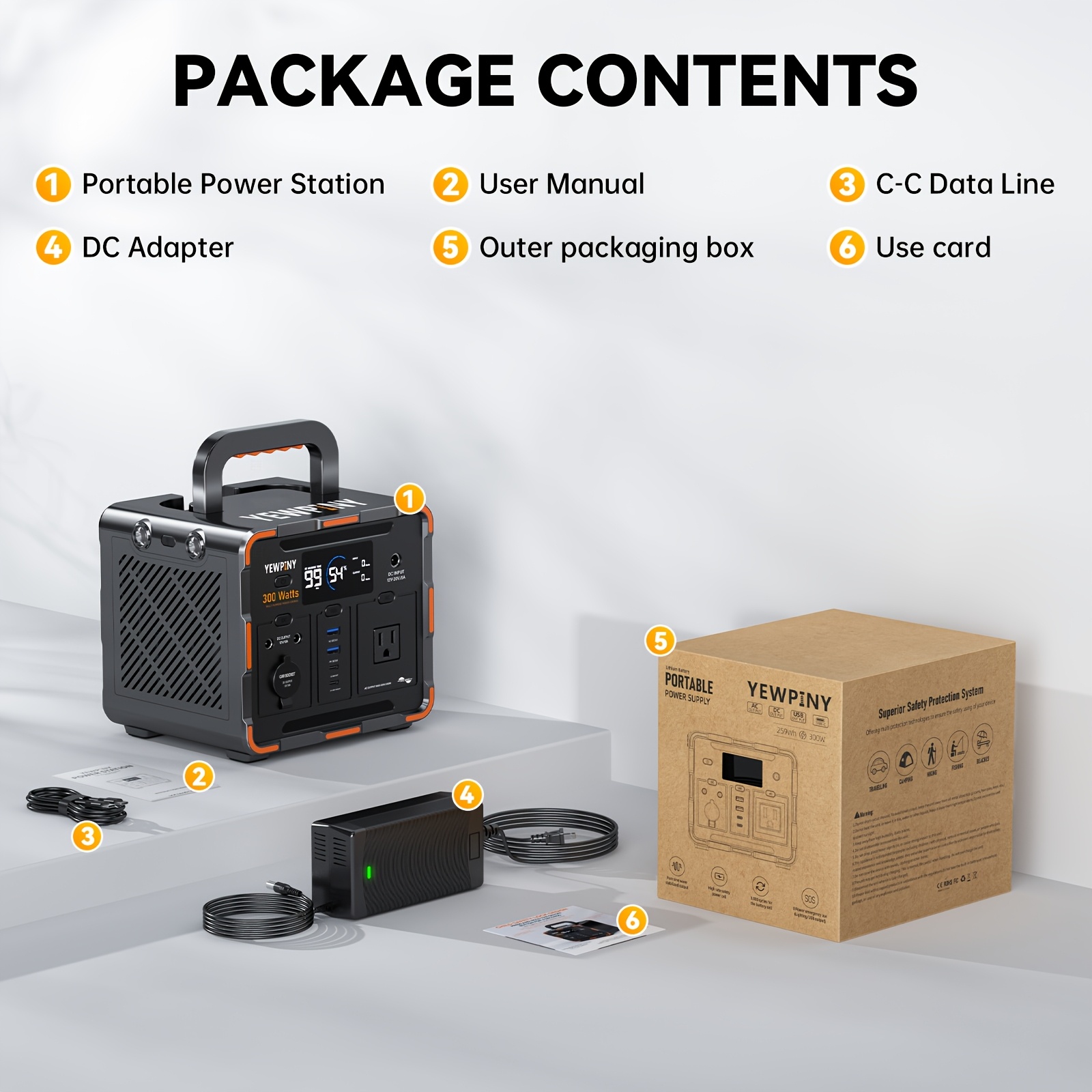 Portable Power Station, Equipped with Fast Charging, 259Wh/599.4Wh... product image 7