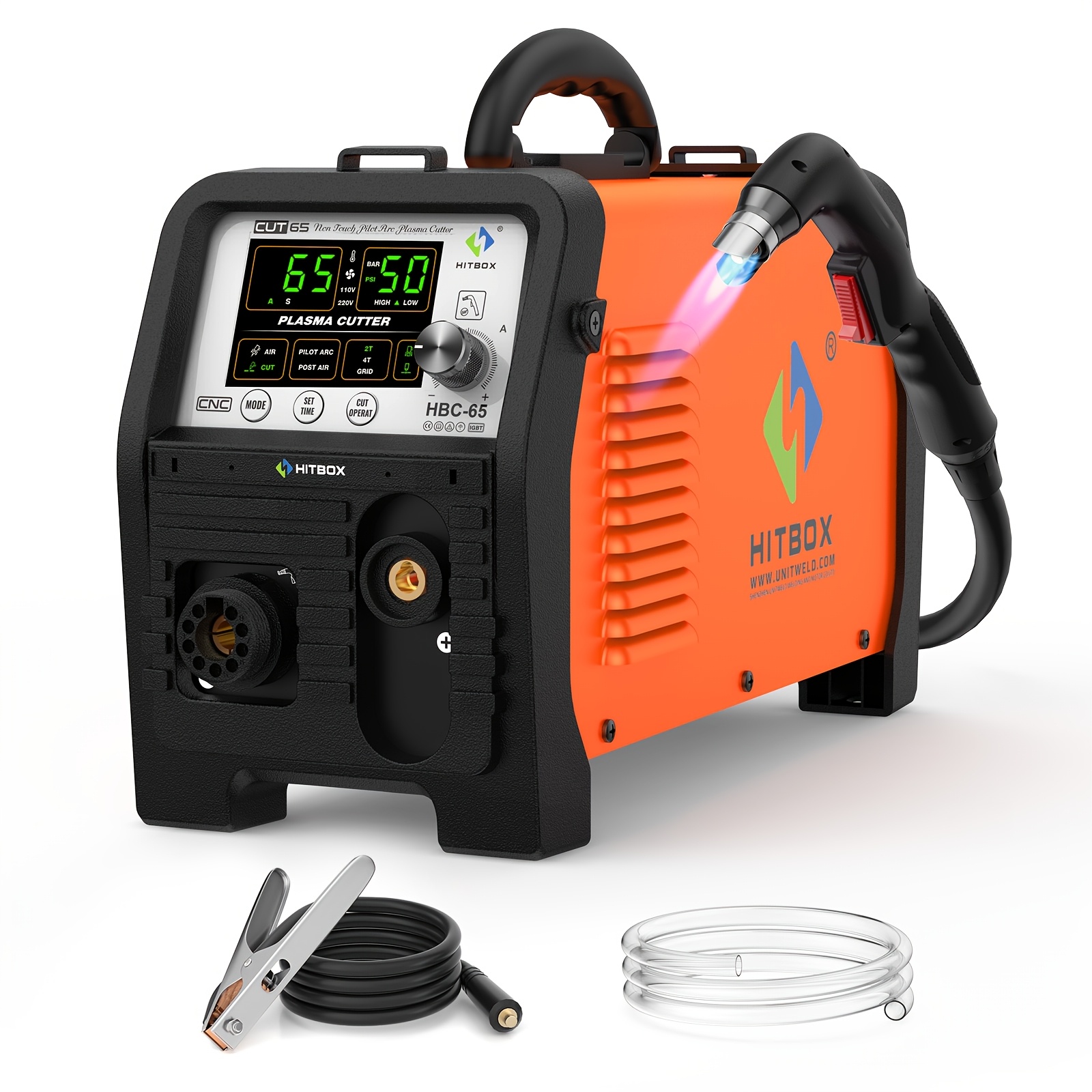 Image of Hitbox Hbc65 Digital Screen Single Voltage 230v Orange European Power Cord Low Frequency Cnc Unt Jc