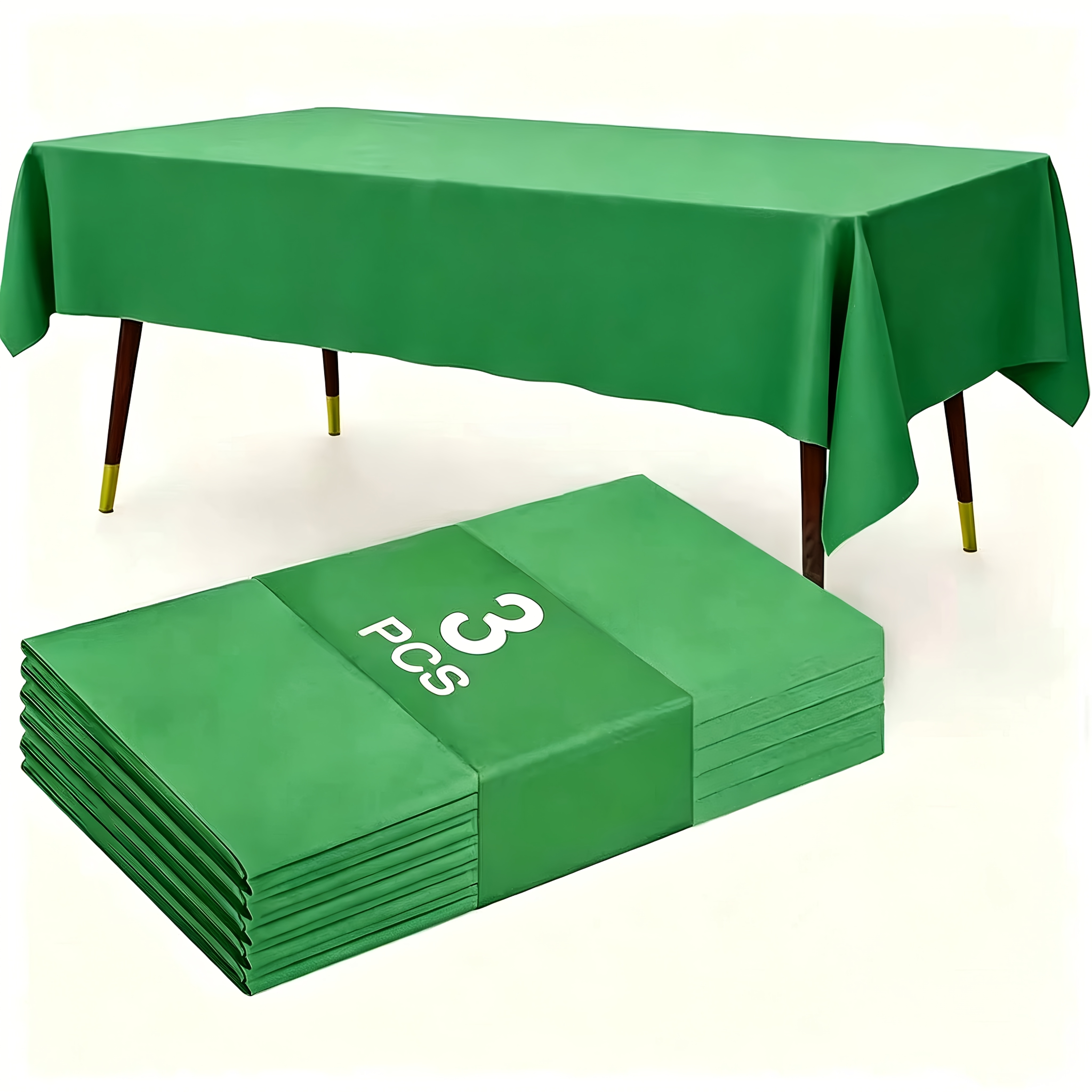 TEMU Halloween, Tovaglia Verde Monouso 3 Pezzi, Tovaglia in Plastica Durevole, Facile da Pulire e Mantenere, Perfetta per Tavoli da Natalizi, Adatta