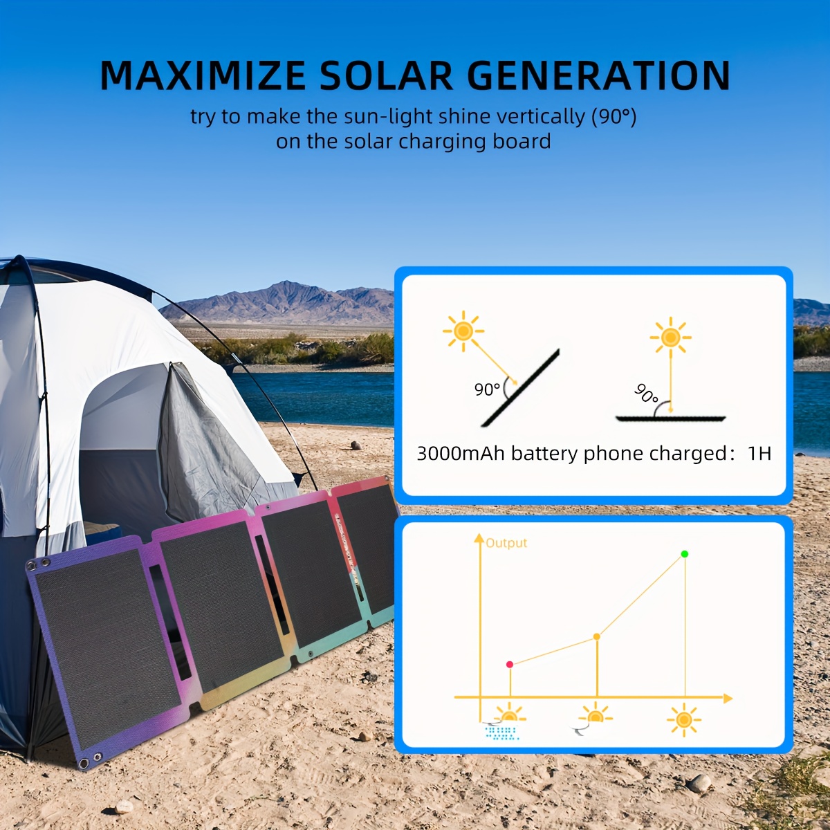 outdoor camping high-  33w solar panel, home mobile phone power bank solar power   power supply, portable folding solar charging panel, solar panels for camping, solar car charger,  , solar panel with battery, solar camping, emergency power supply, outdoor charging solution, lightweight panel,  , high  panel, weatherresistant material, solar charger, campers and  ,   Product details 3