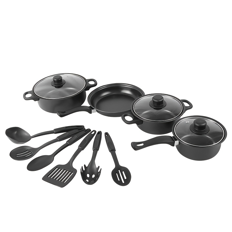TEMU 13x Saucepan Cookware Set Cooking Pot Frying Pan Set With Lids