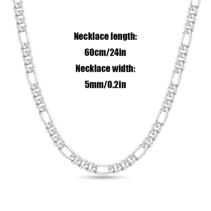 Image of Elegant And Simple Italian-cut 925 Silvery Necklace For Men And Women, With A Box.