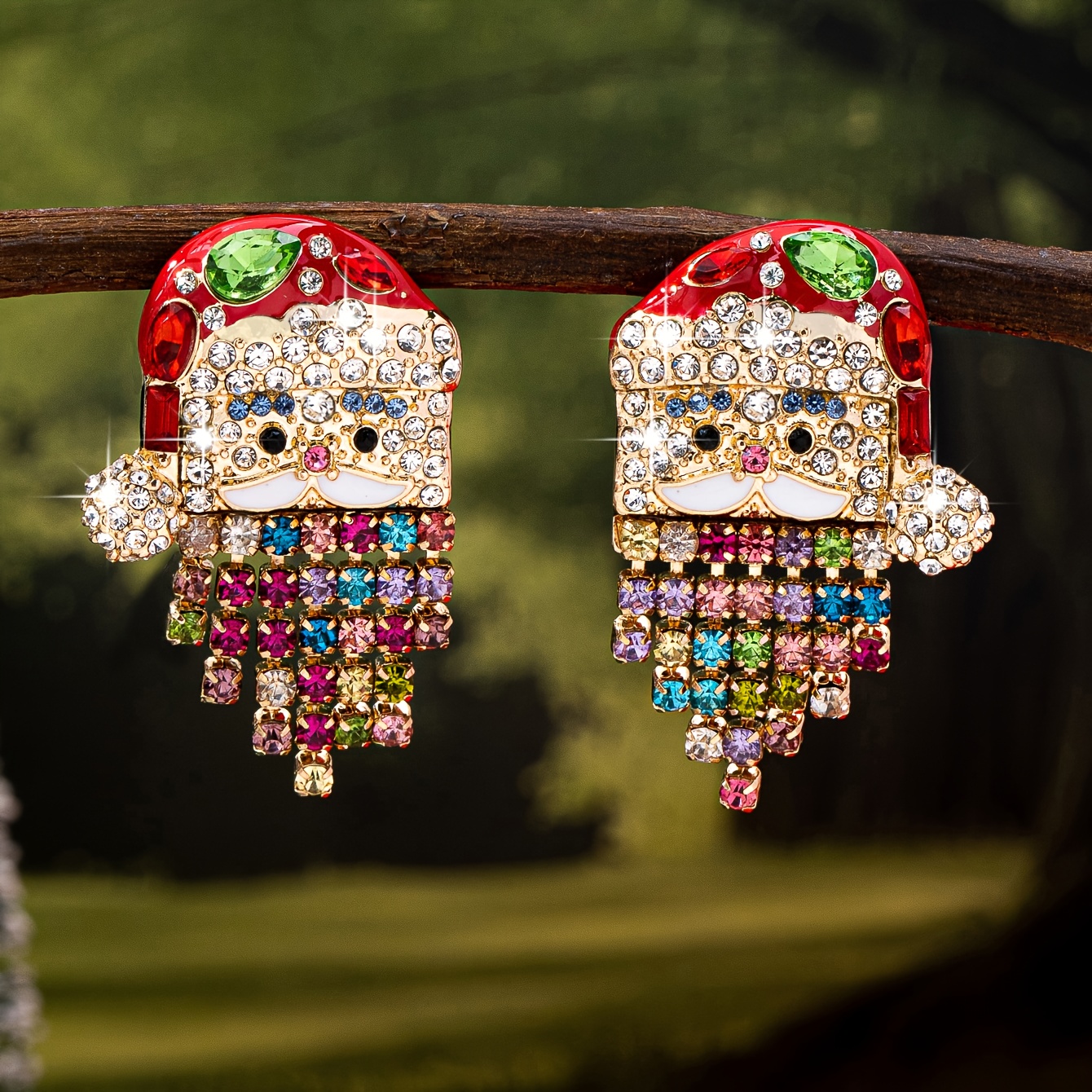 Latest Style Christmas Santa Claus Full Stud Earrings