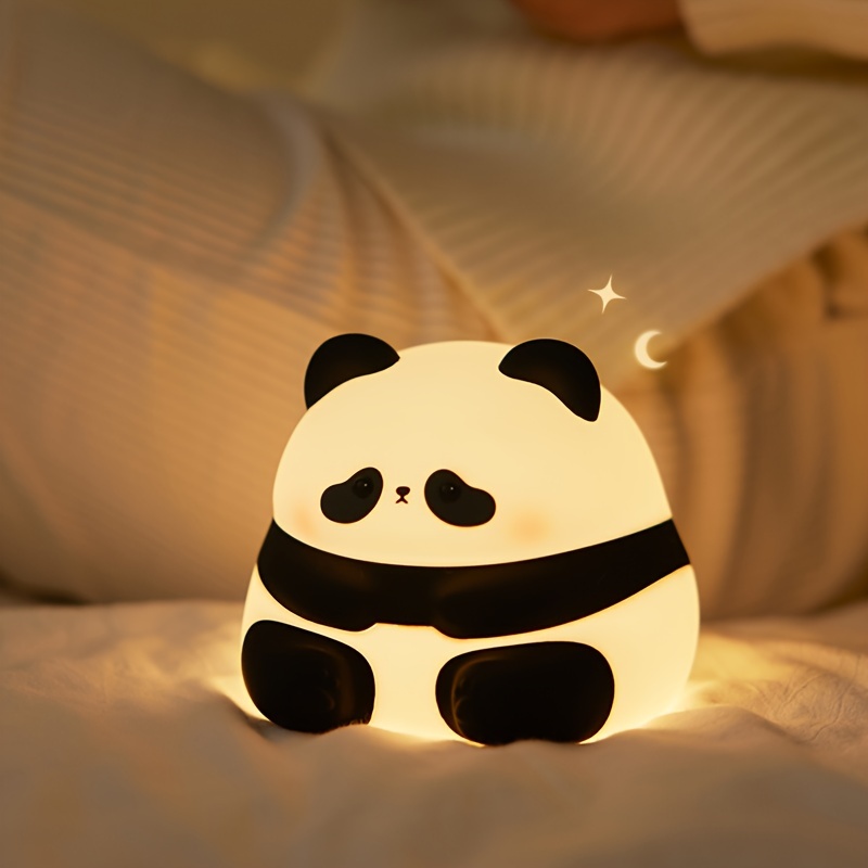 TEMU 1 Lampe Panda Enorme et Mignonne, Veilleuse Panda, Lampe de Chevet Intelligente, Lampe de Sommeil USB Rechargeable pour Chambre à Coucher, Lampe