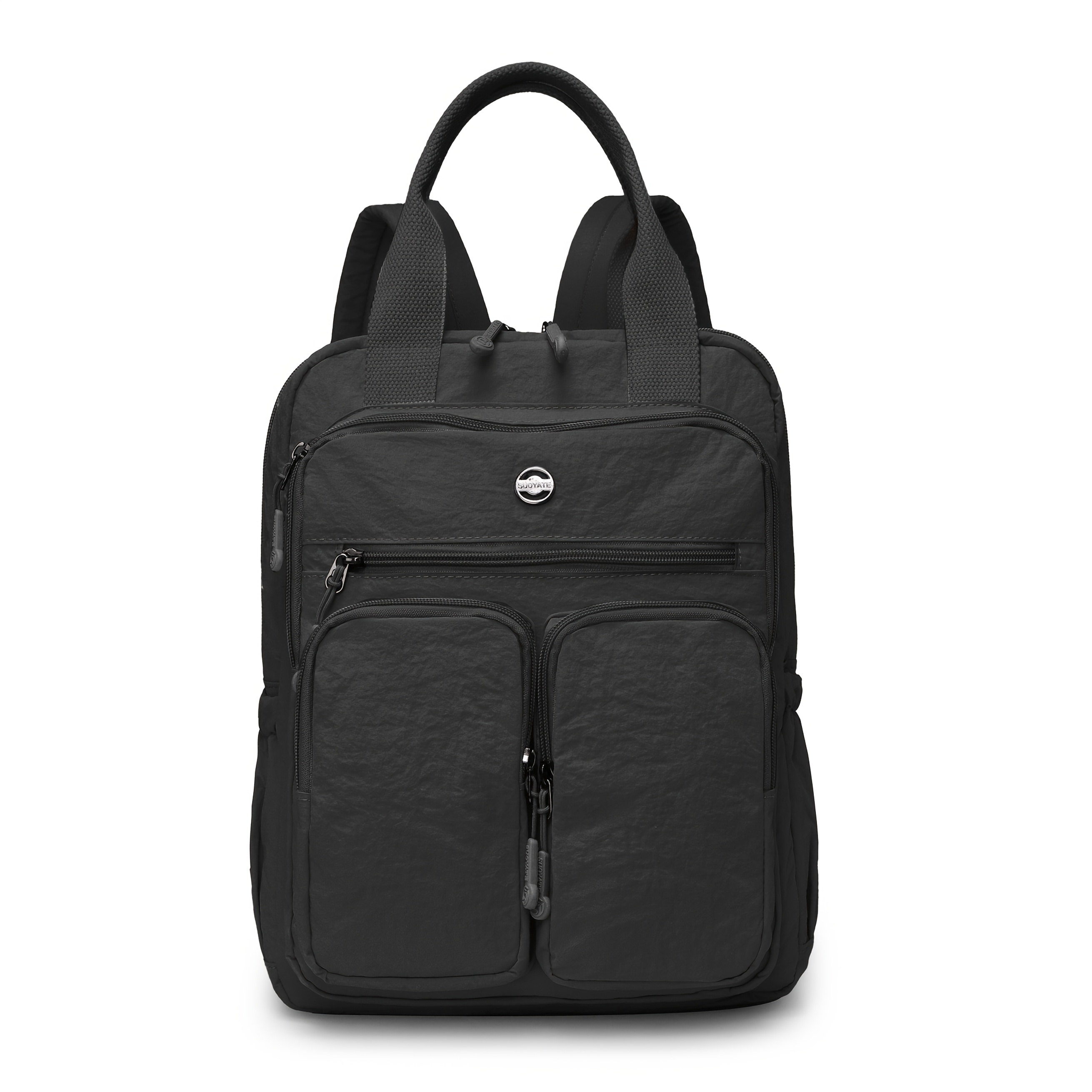 TEMU Women' Solid Color Backpack, Hand-, Multi-pocket Lightweight High Quality Commuter Backpack For Daily , Work, Shopping, Short Trips, And Casual