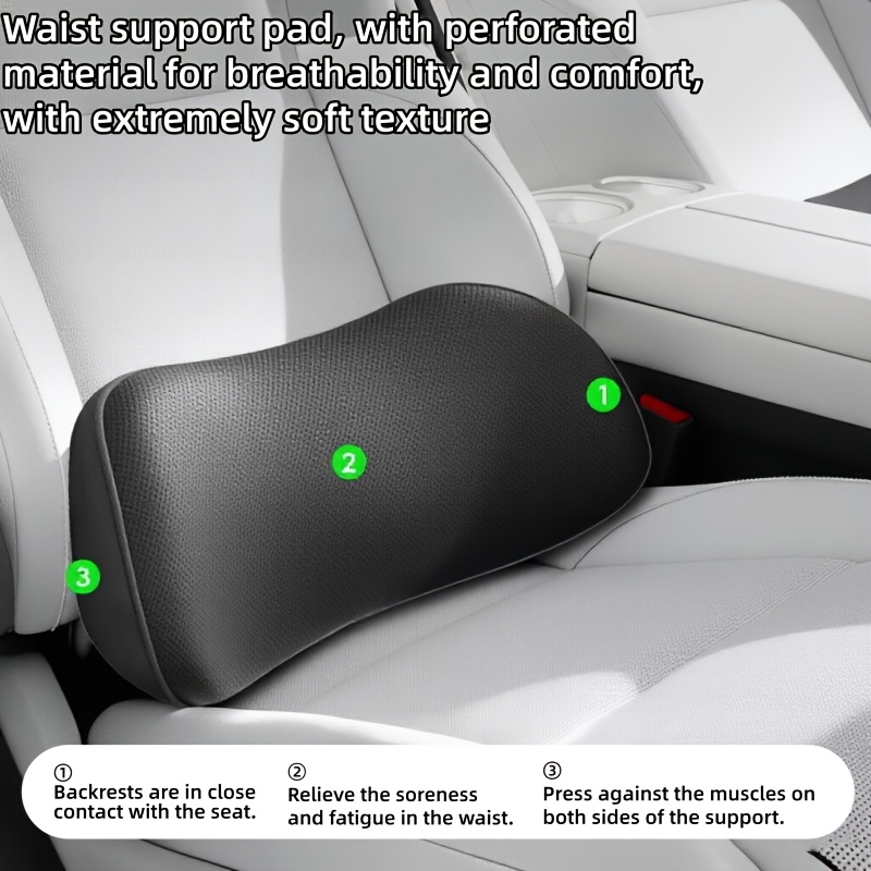 Luxury Car Waist Cushion - Breathable Mesh Back Cushion, Reduce Driving Fatigue, Ergonomic Car Seat Waist Cushion - Long Distance Travel Comfortable Waist Cushion, No Deformation, Fit the Back Curve, Car Interior Upgrade Accessories