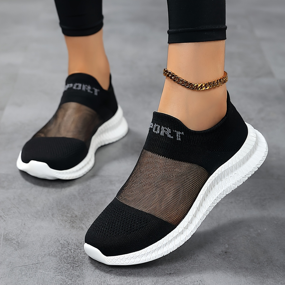 Women's Slip-On Sneakers - Breathable Lightweight Shoes with Non-Slip Phylon Sole, Slip-On Design for Gym, Running, Everyday - Red/, Multi-Color Options (EU 35-44 / US Women's 3-9) - All-Season Casual Sneakers, Ladies Sneakers, Mary Jane Style, Breathable Material