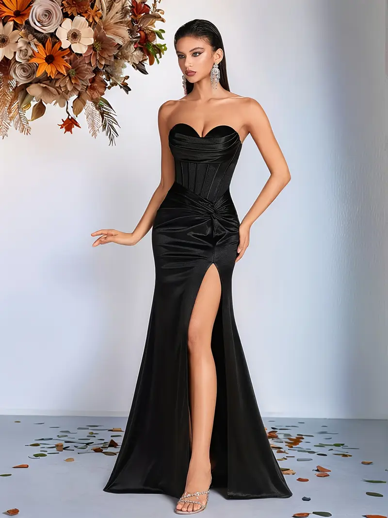 womens elegant tube top see boned twisted high waist slit - Temu Mauritius womens elegant tube top see boned twisted high waist slit - Temu Mauritius