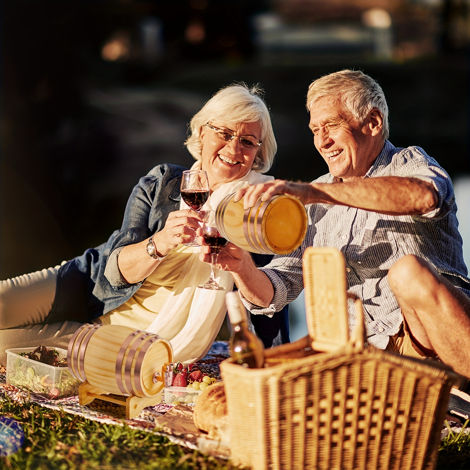 Wooden Whiskey Barrel