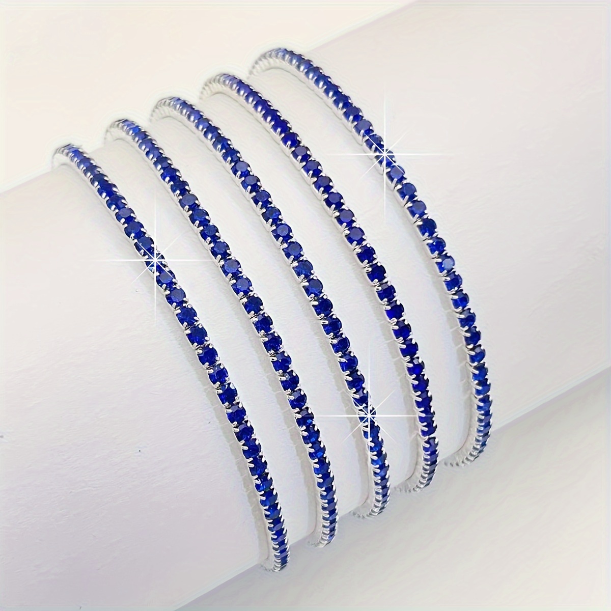 5pcs 2mm Ultra Thin Rhinestone Women's Elastic - Multiple Colors