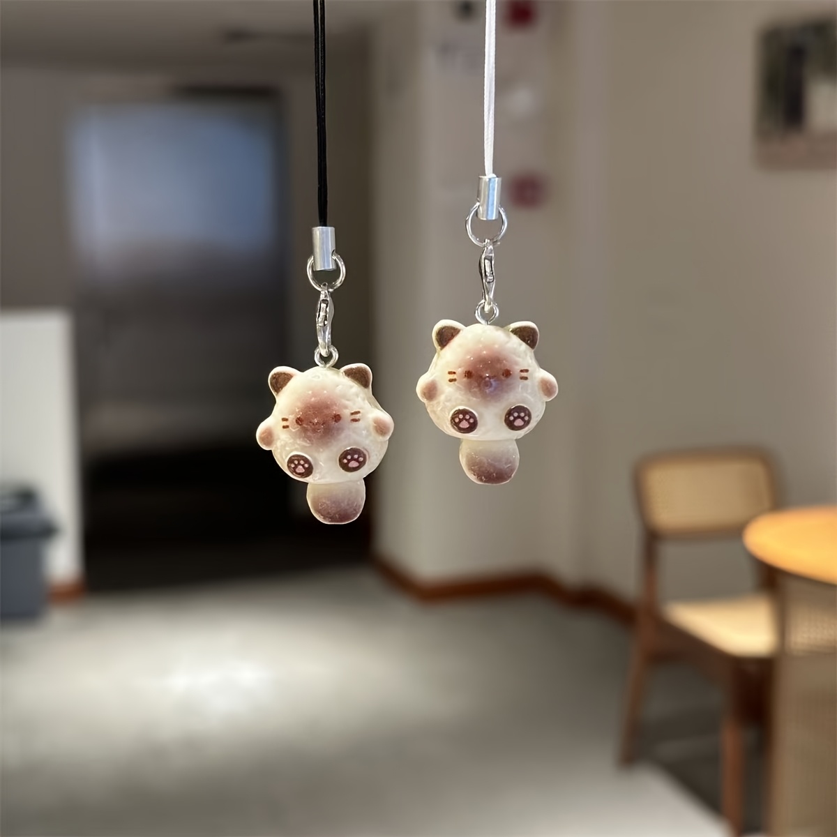 2pcs, Cute Ragdoll Cat Cartoon Mobile Phone Chain | Sweet Student Schoolbag Pendant, Girlfriend Gift, Mobile Phone Rope, Alloy Material