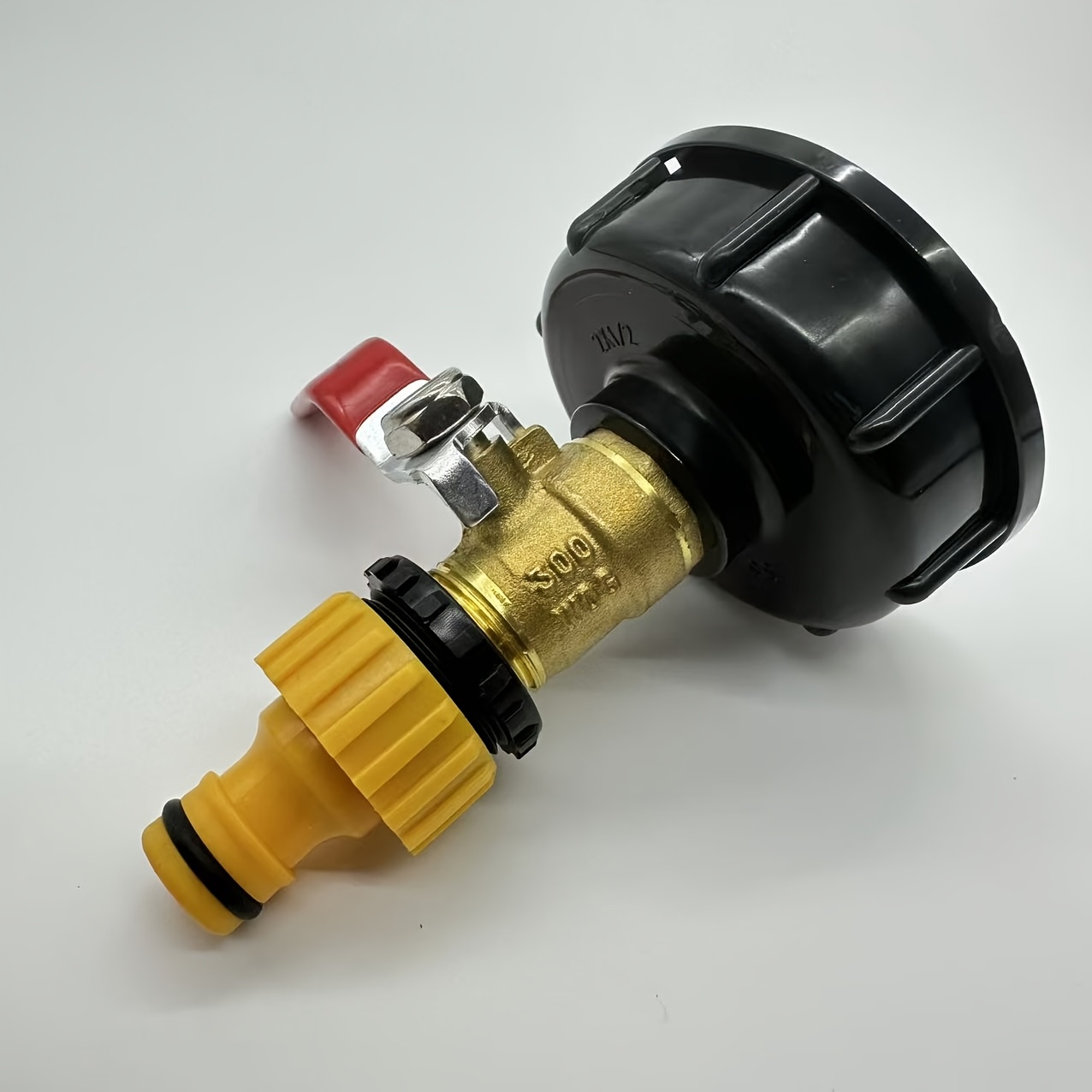 Image of 3pcs Set 3/8'' Universal Plastic Connector, 1/2'' External Thread Water Tank Adapter, Threaded Cap, Water Tank Accessories, Water Tank Parts, Water Tank