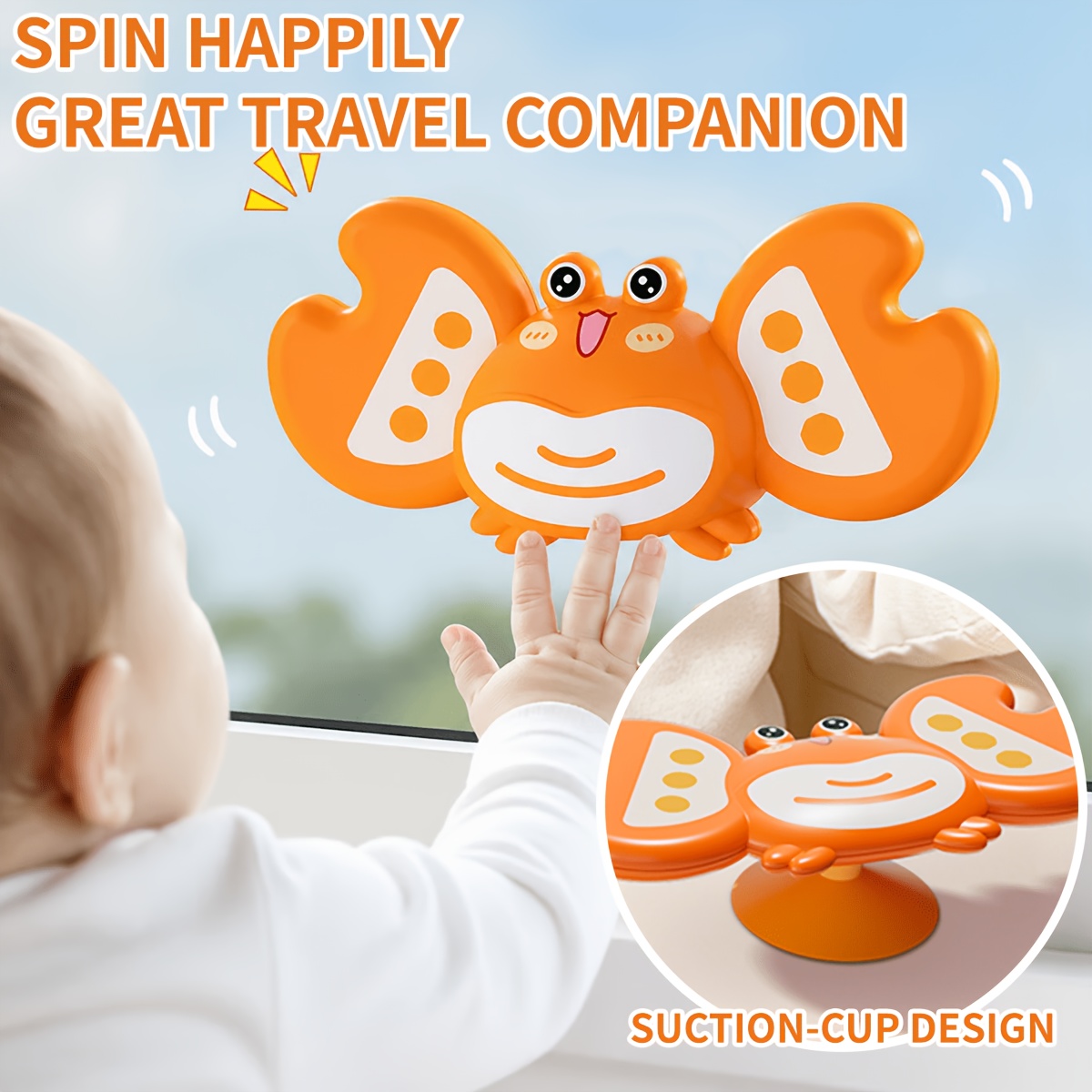 Brain Teaser Spinning Toy with Ocean Animal Suction Cups