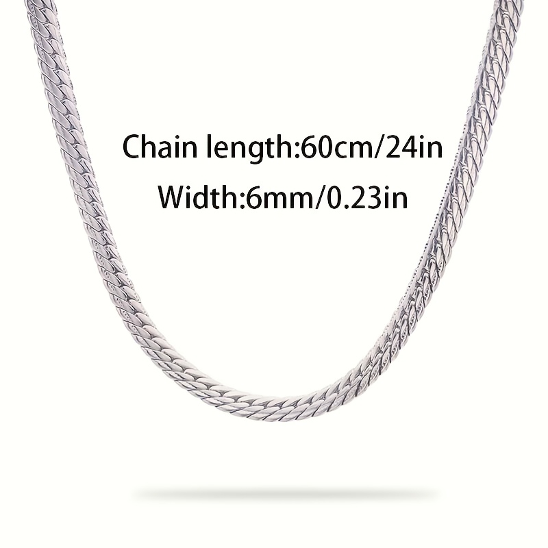 Image of 925 Silvery, Ladies' Fashionable 6mm Side Car Flower Flat Necklace, Girlfriend Valentine's Day Christmas Anniversary Commemorative Gift, Mother's Mother's Day Gift, Presented Exquisite Gift Box