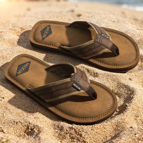 heren slippers met ondersteuning van de voetboog comfortabele kussen slip-on wandelslippers