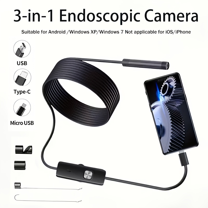 Endoscope Caméra Avec Écran LCD 4,3" - Câble 5m - Lentille 3,9mm - Rotation 360° - Neuf