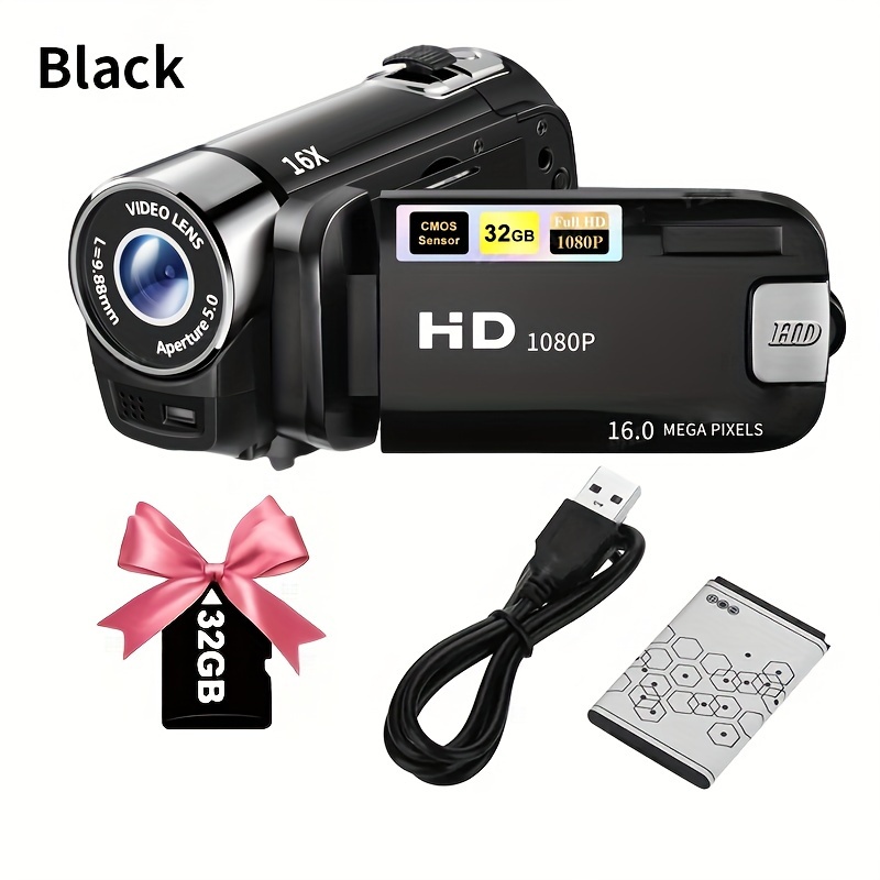 Including Memory Card] Upgraded Led Flip Screen Camera - Temu