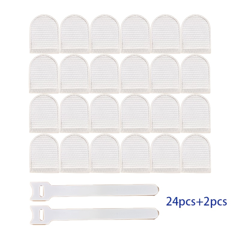 TEMU 24pcs Faucet Filter Bags + 2pcs Zip Ties - Extended And Thickened Version, Suitable For Household Kitchen Faucet Filter Pads - Removes