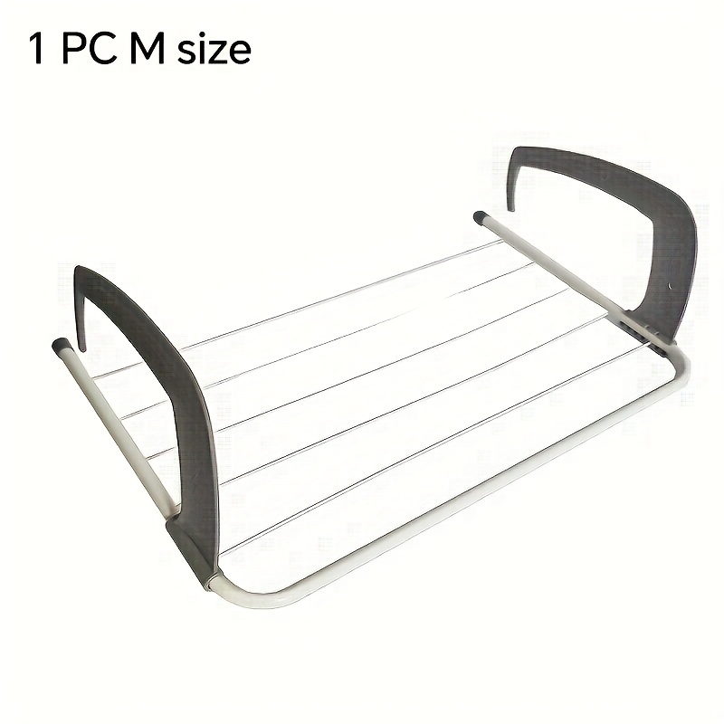 TEMU 1pc/2pcs Window Sill 4/5 Wire Plastic Drying Rack, Drying Racks