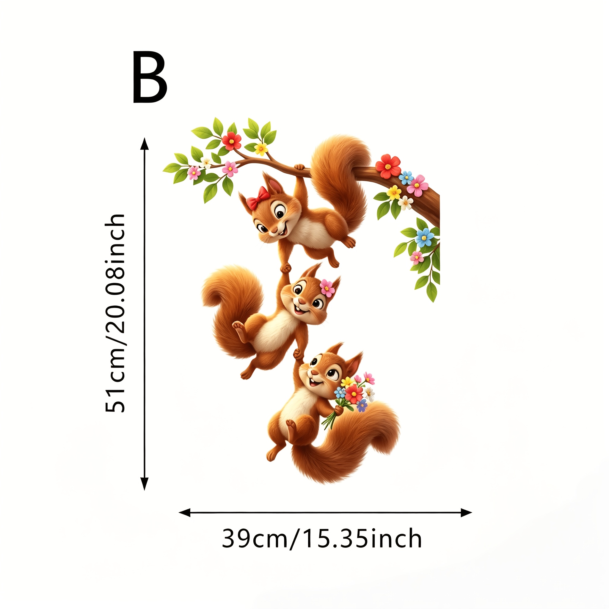 TEMU 2d Flat - 1pc 3 Monkeys On A Branch Static Cling Glass Sticker, Pet Material, High-definition Double-sided Static Cling, No Glue Needed, Easy To
