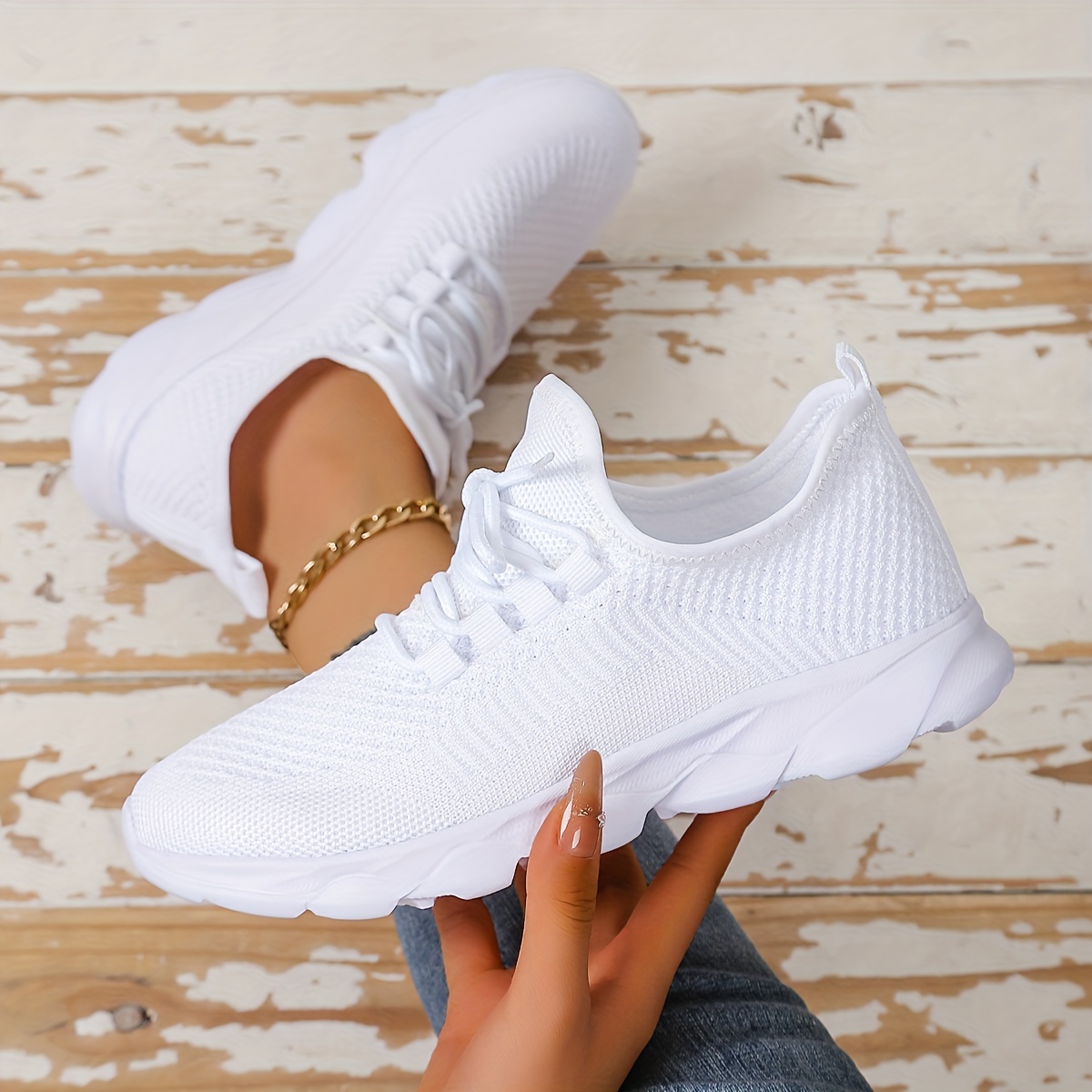 Women's Slip-on Sneakers - Lightweight, Comfortable & Stylish With Breathable Fabric, Non-slip Eva Sole For