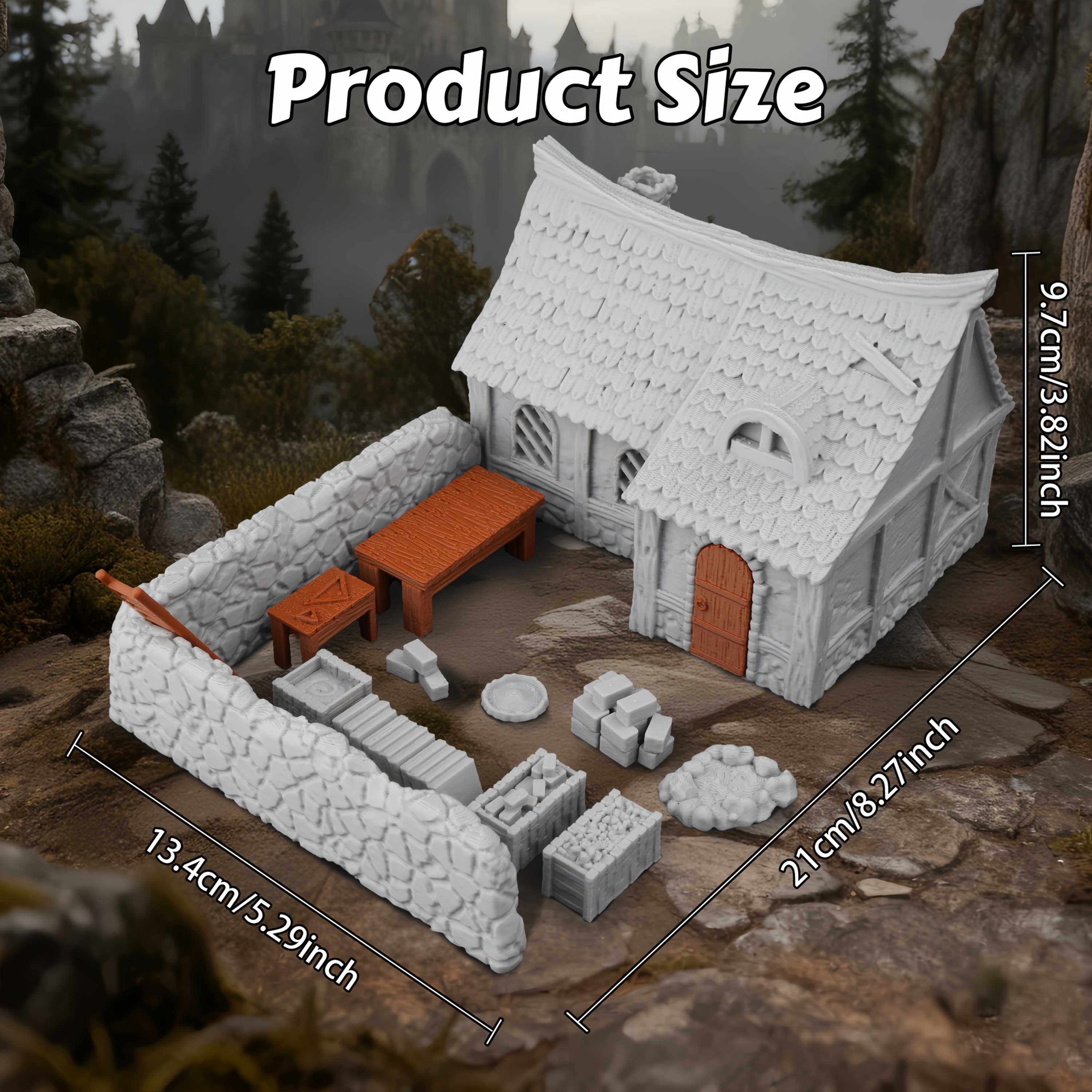 Fantasy Mountain Workshop Mason House Miniature Terrain Set