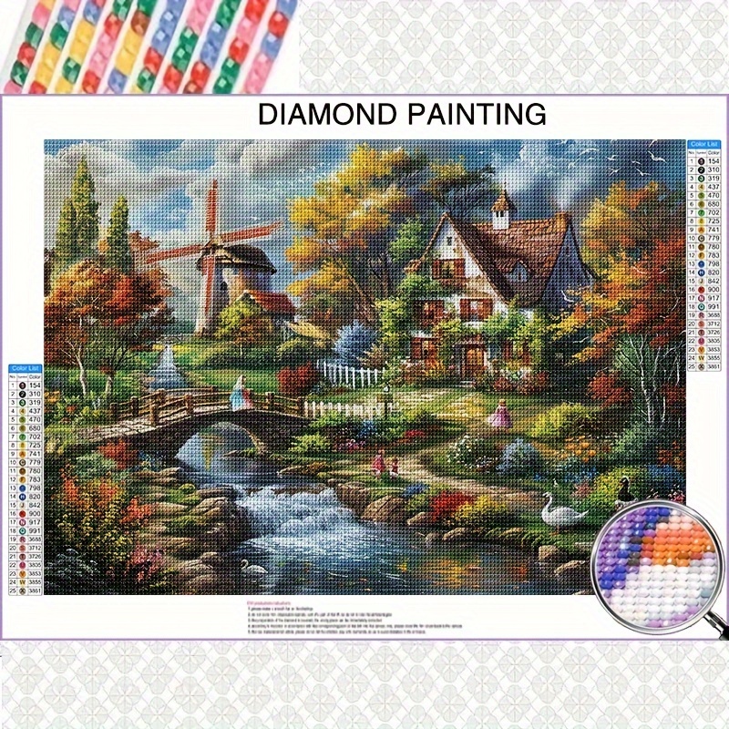 

Scenic Landscape 5d Diamond Painting Kit - 15.7x19.7" Full Drill Round Rhinestone Art For Beginners, Perfect For Home & Office Decor, Ideal Mother's Day/new Year/easter Gift