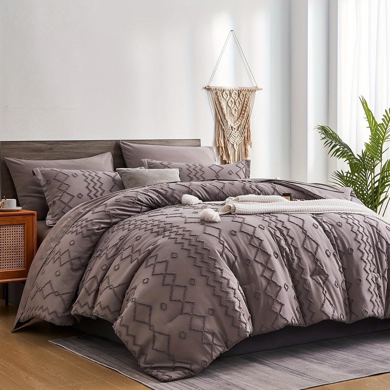 Farmhouse Grey Chevron QUEEN outlet Quilt Set