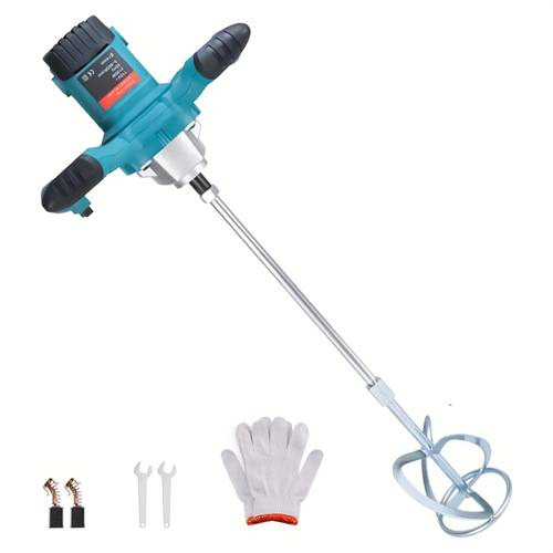 handheld cement mixer 2100w portable electric concrete plaster grout paint mortar mixer machine adjustable 6 speed 110v with gloves