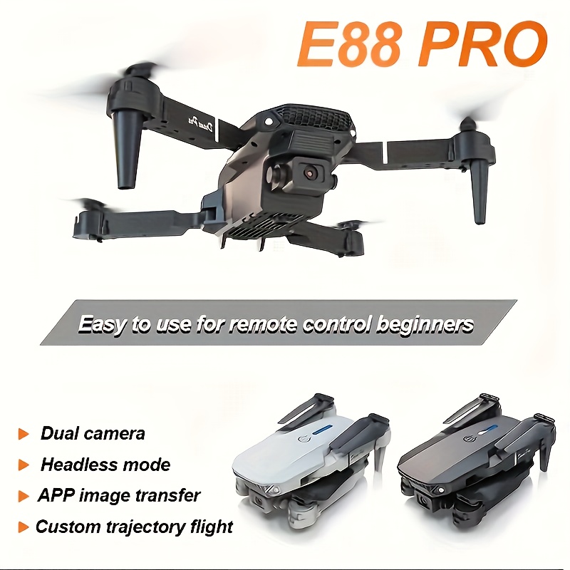Drone Profesional E88PRO de 2025: Mejor Vendedor, Acrobacias 360°, Diseño Plegable Portátil, Operación Fácil con Transmisión de Imágenes por APP y Despegue con Un Toque, Flotabilidad Óptica – Ideal para Principiantes y Regalos de Vacaciones