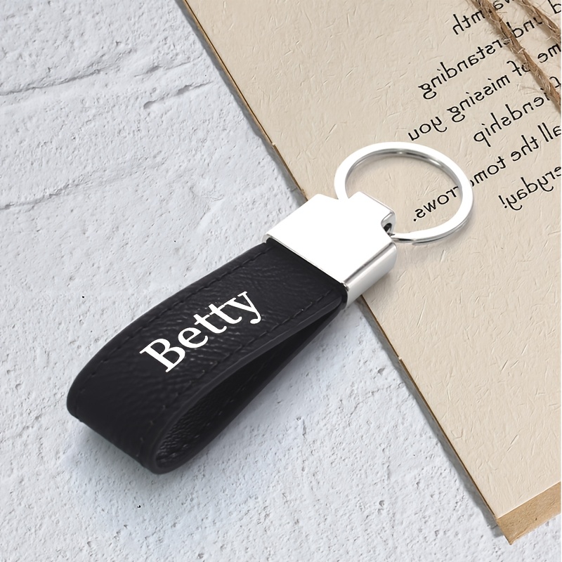 Pu Keychain With Laser-engraved Text, Personalized Gift