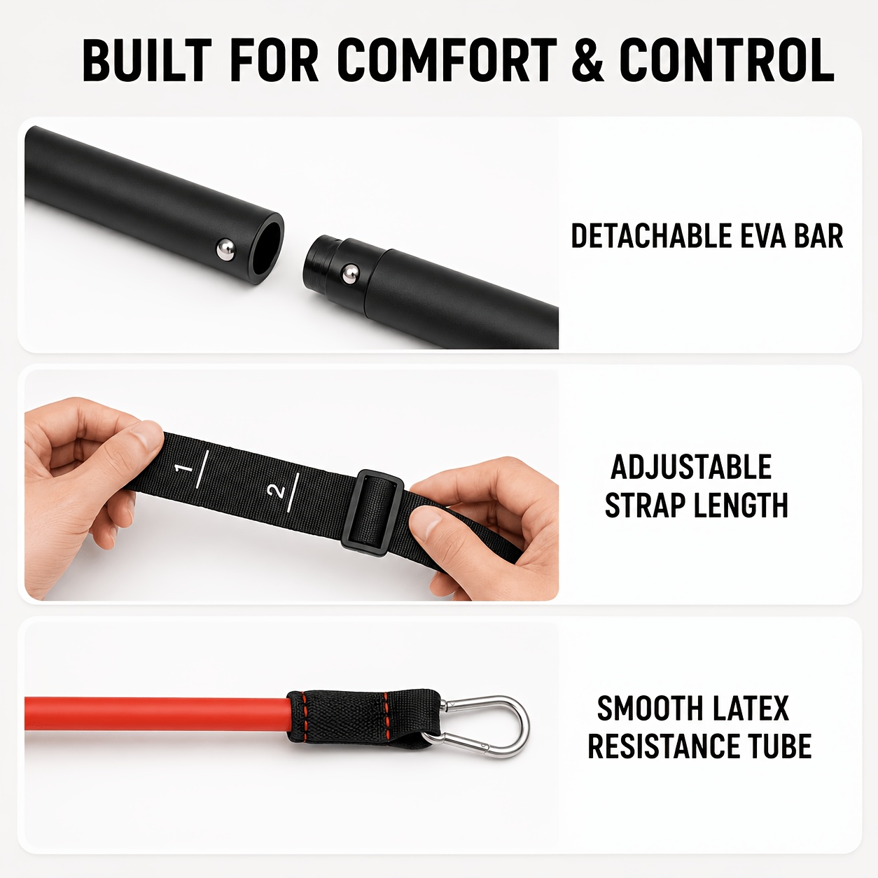 Pilates Bar Resistance Band for Strength Training