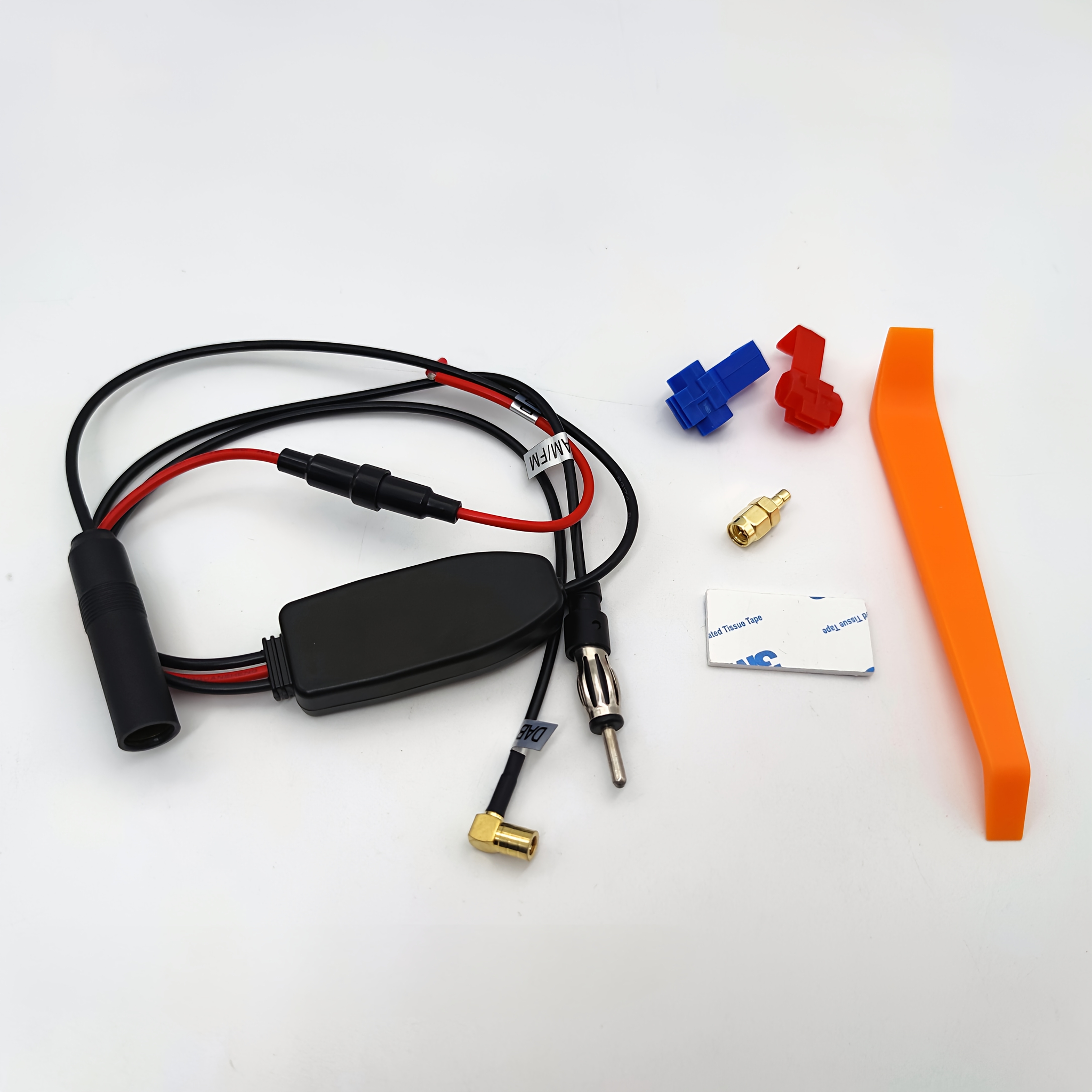 Image of 12v Universal Car Antenna Stereo Radio Signal Amplifier Audio Media Unit Booster Receiver Compatible With Dab+fm/am