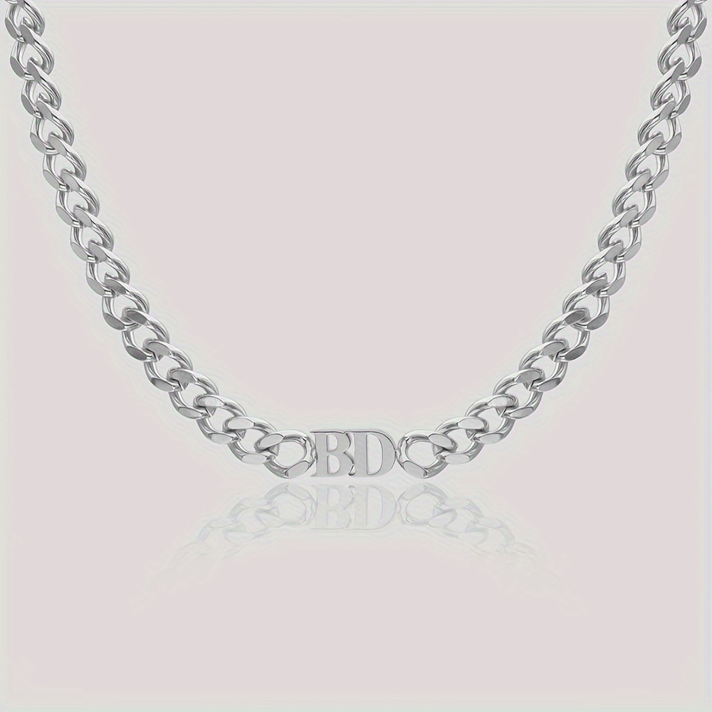 Custom 18k Cuban Chain with Personalized Name Women's Jewelry
