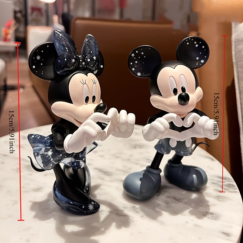 TEMU 2 poupées, figurines Minnie et , figurines Mouse, ornements de salon, pour .