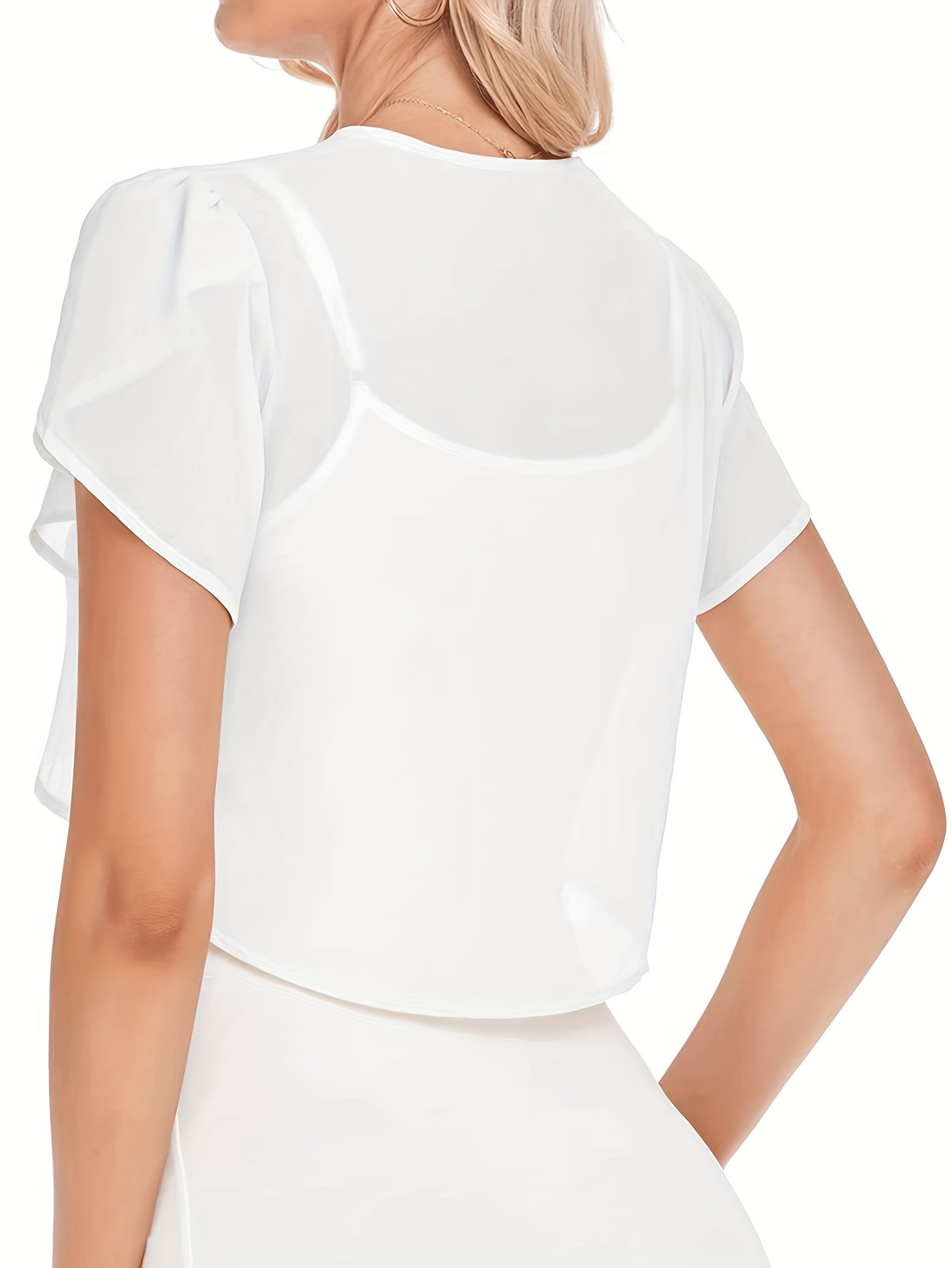 1pc womens elegant bride shrug soft chiffon - Temu Bahrain