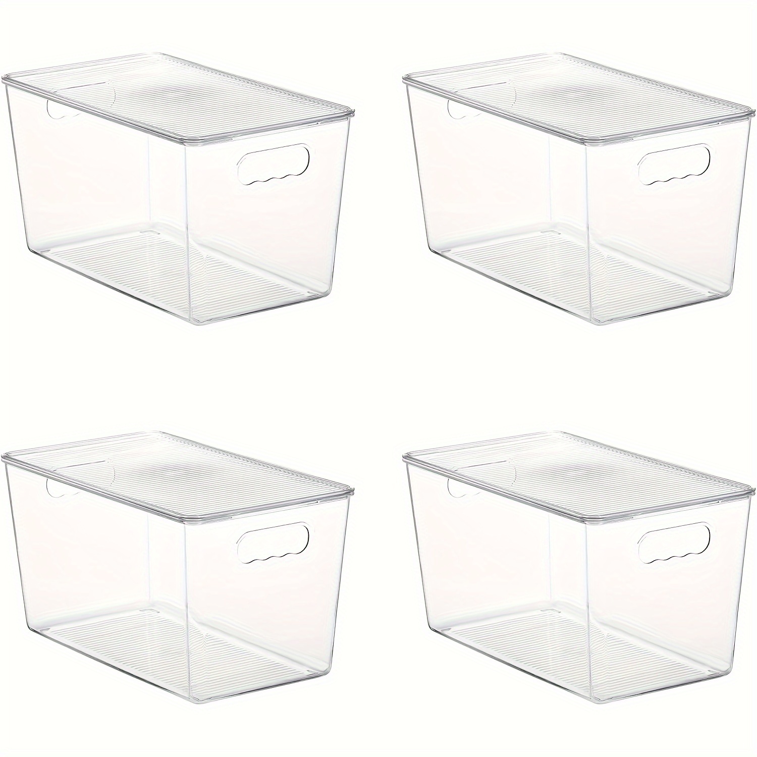 

4/6/8 Clear Plastic Storage Lids, Storage For Pantry, , , , Bathroom, Organizer , &