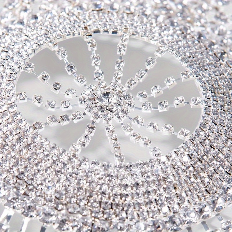 bohemian retro rhinestone headpiece exaggerated tassel hair accessory vintage ethnic style full sparkling rhinestone headwear for parties and weddings details 5