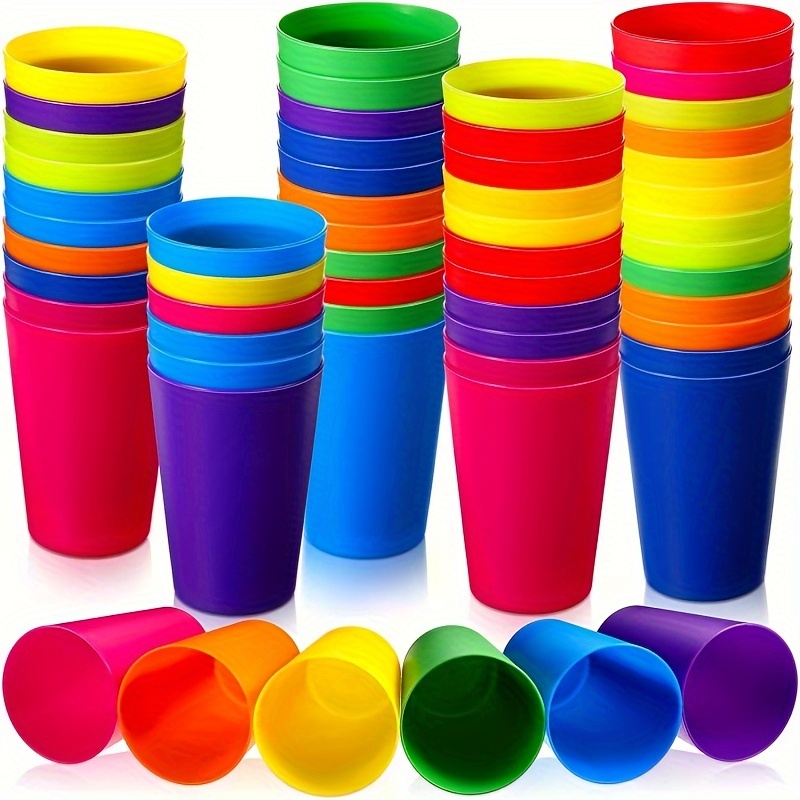 10/30pcs, Reusable * Plastic Cups - 8.79oz Plastic Drinking Cups, 10 Different Colors - Reusable Plastic Cup Set - Outdoor Party, Picnic, *