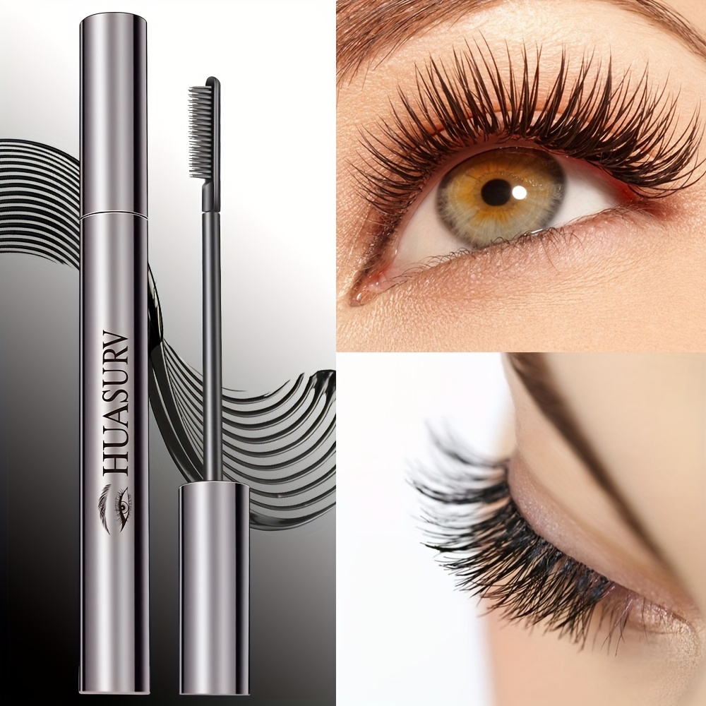 Mother's Day Gifts [holiday Gifts] [1pc] Huasurv Grass Apricot Dense Eyelash Mascara, Non-fading Natural Moisturizing Thickening Hs9181-2-02