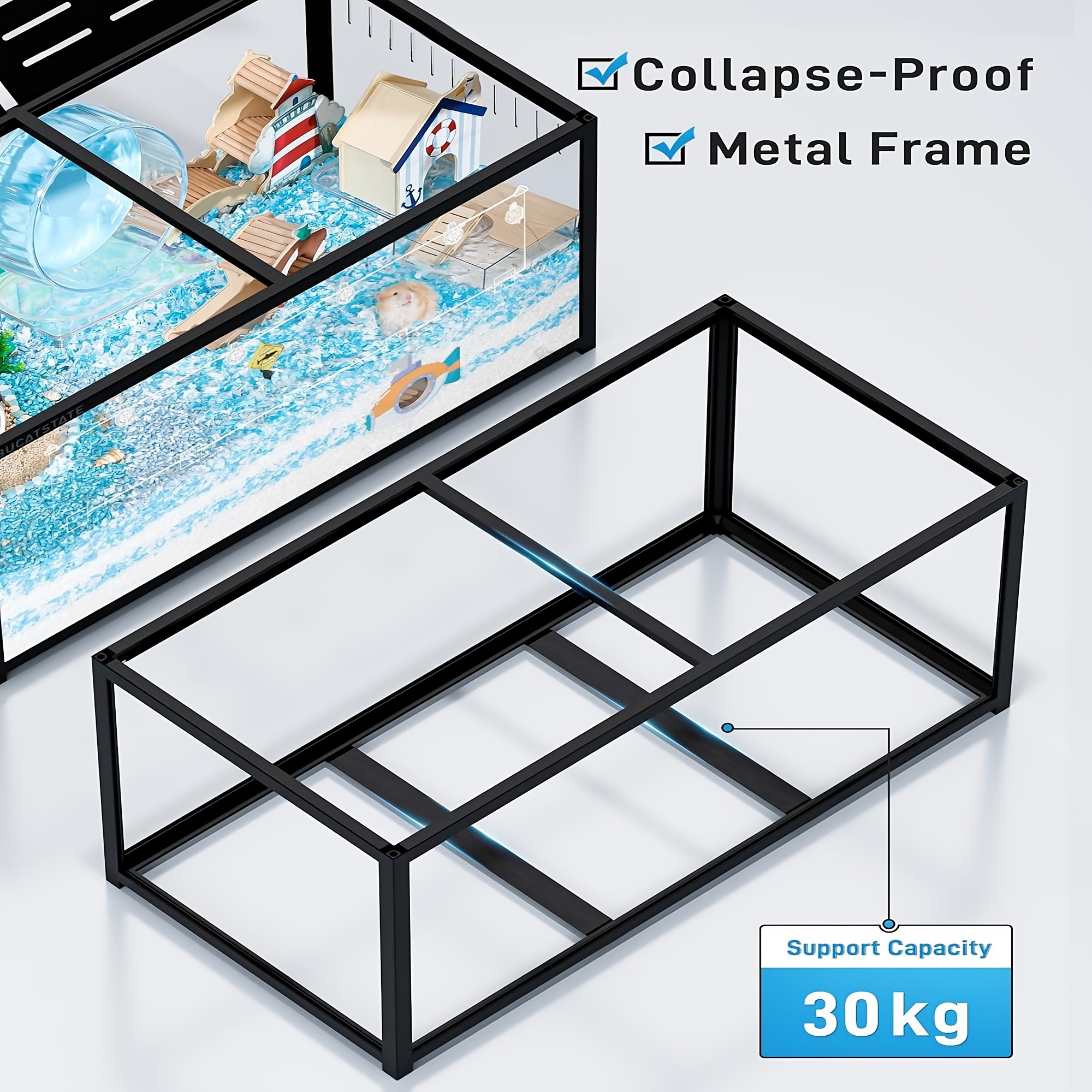 BUCATSTATE Hamster Cage 3.0, Spacious Stackable Metal Cage
