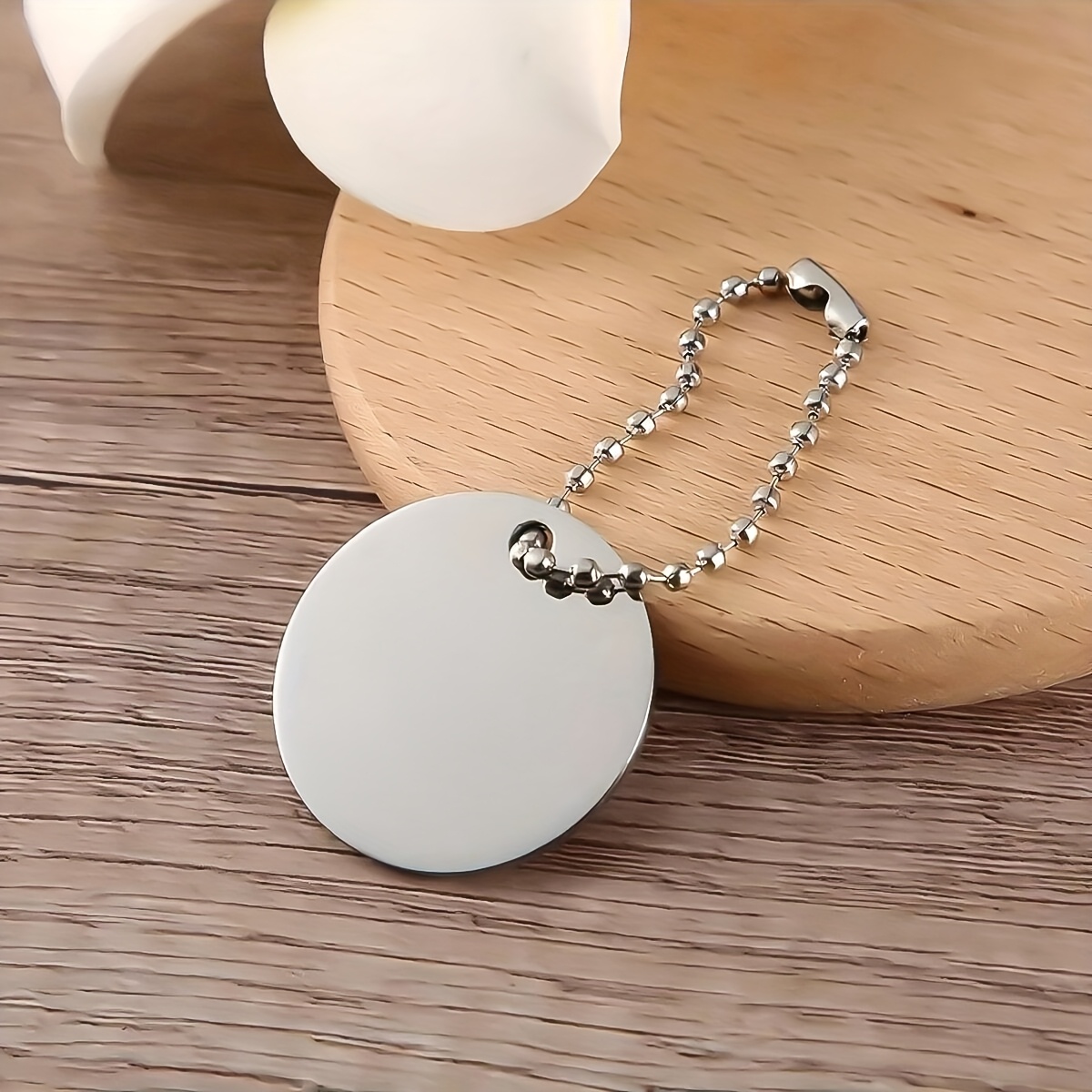 TEMU Portachiavi con personalizzato e catena di perline - Portachiavi con per - Regalo portachiavi personalizzato per feste e matrimoni