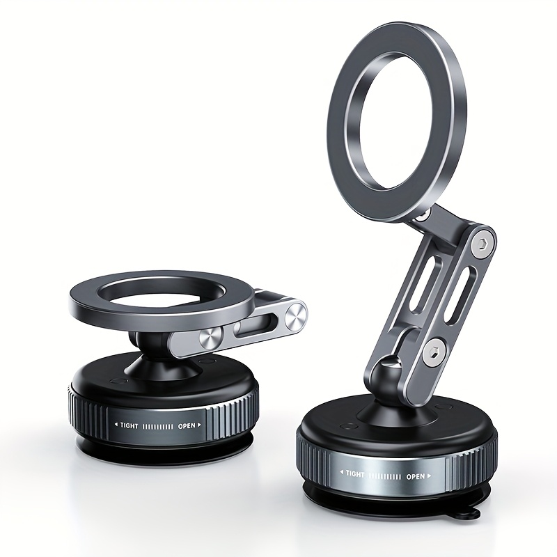   x53 suction cup phone holder car vacuum magnetic mount 360 metal stand with adjustable directional strong   compact and convenient bracket