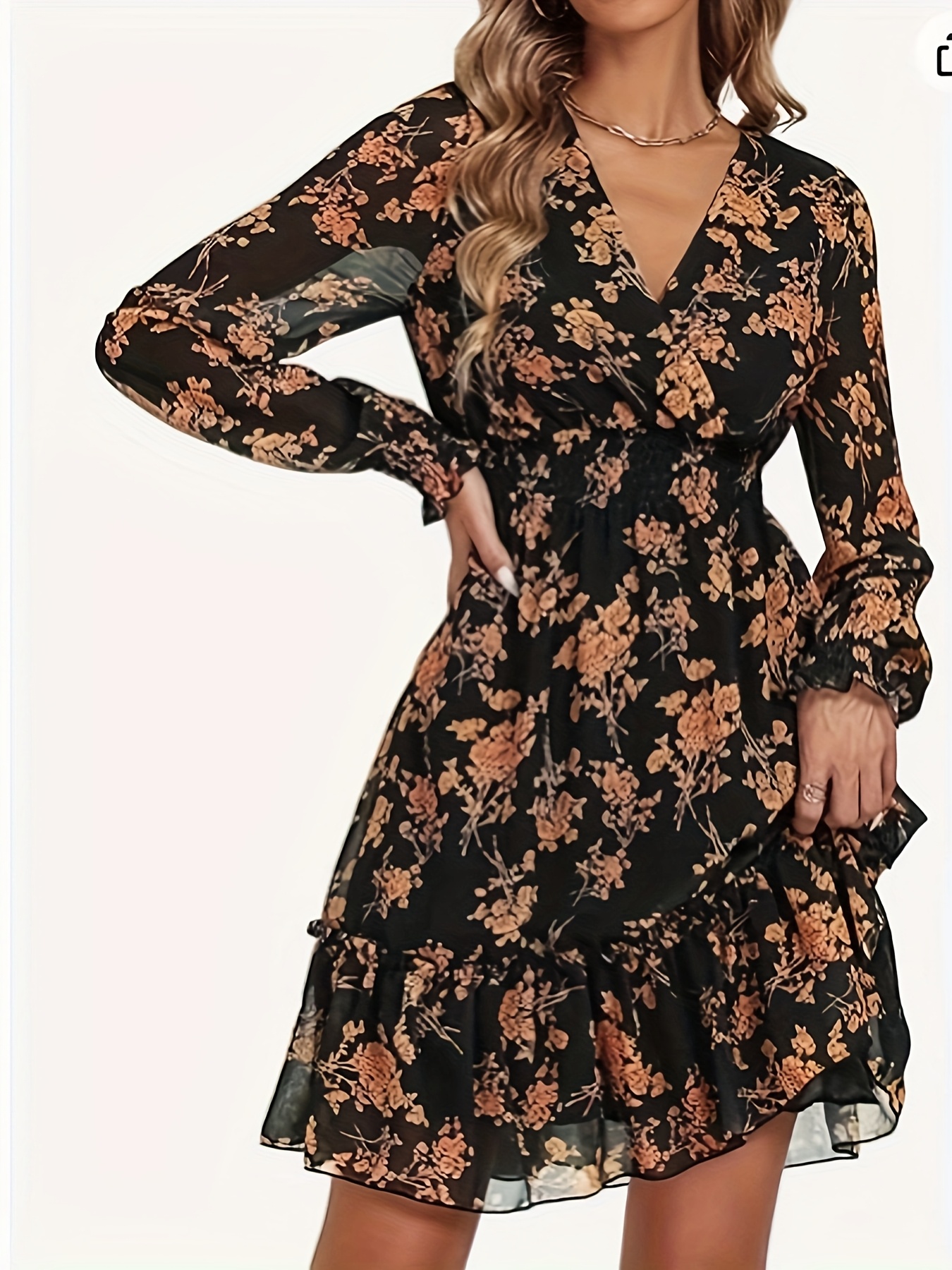 sachin and babi light blue dress womens floral chiffon long sleeved mini dress flowing a line